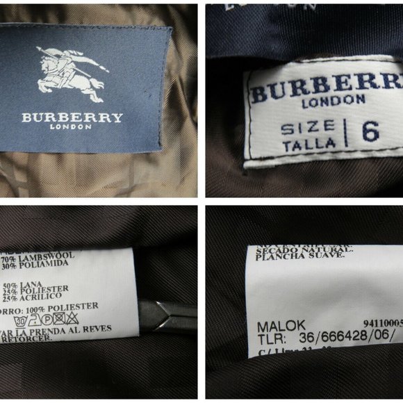 Burberry Mens Coat 6 L ? Short Jacket Nova Check Wool Tweed Fashion Vintage - Picture 12 of 12